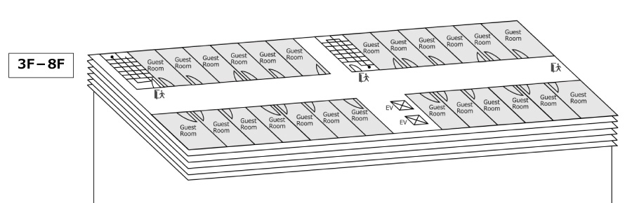  3-8F ｜楼层地图